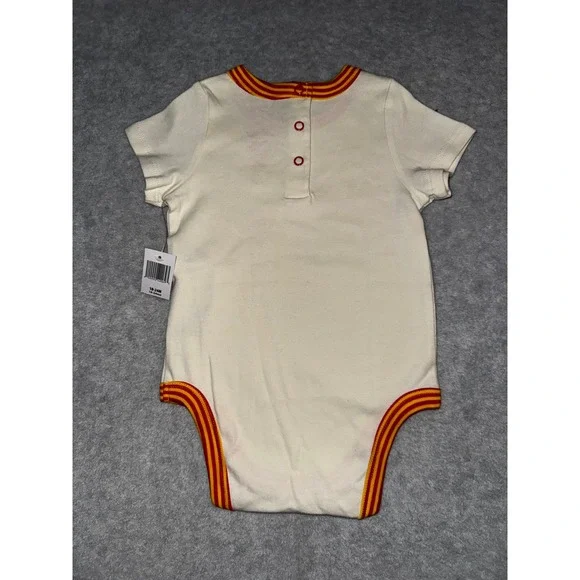 Disney Dumbo Circus Bodysuit 18-24M Cream New Striped Trim One Piece - Picture 8 of 8